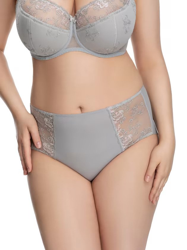 Angelina by Corin Lingerie | Full Brief Grey/Pink