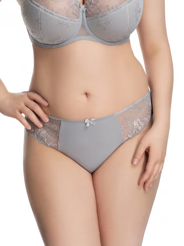 Angelina by Corin Lingerie - Tanga Grey/Pink