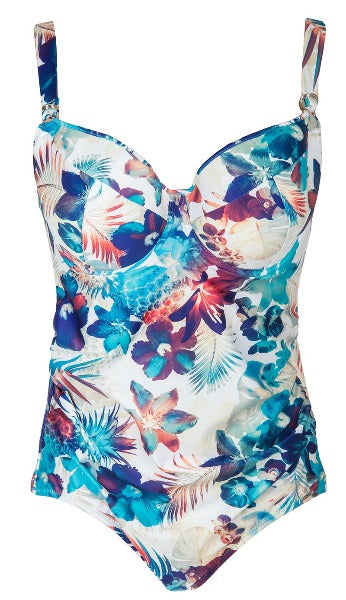 iakari by corin, one piece floral bathing suit. lalingerie.ca free shipping over $75 across canada